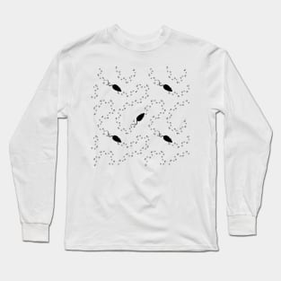 Mice, rats pawprints pattern. Long Sleeve T-Shirt